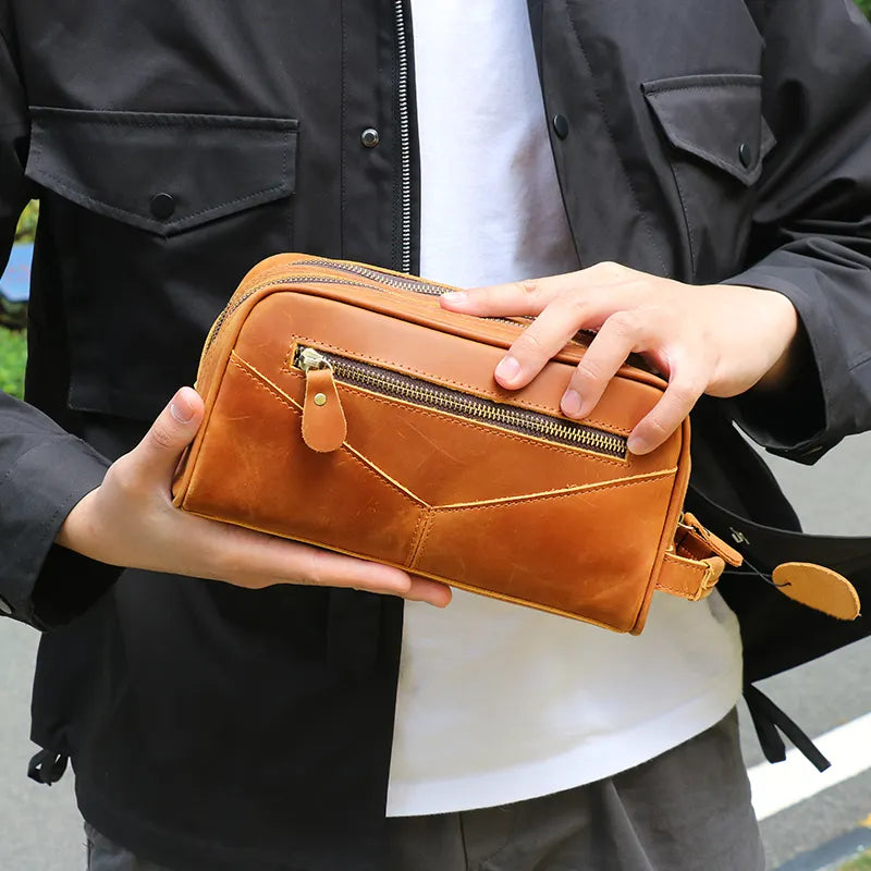 The Nomad Toiletry Bag | Genuine Leather Travel Toiletry Bag from STEEL HORSE LEATHER