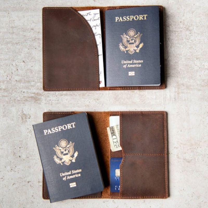 Priam Handmade Leather Passport Cover from STEEL HORSE LEATHER