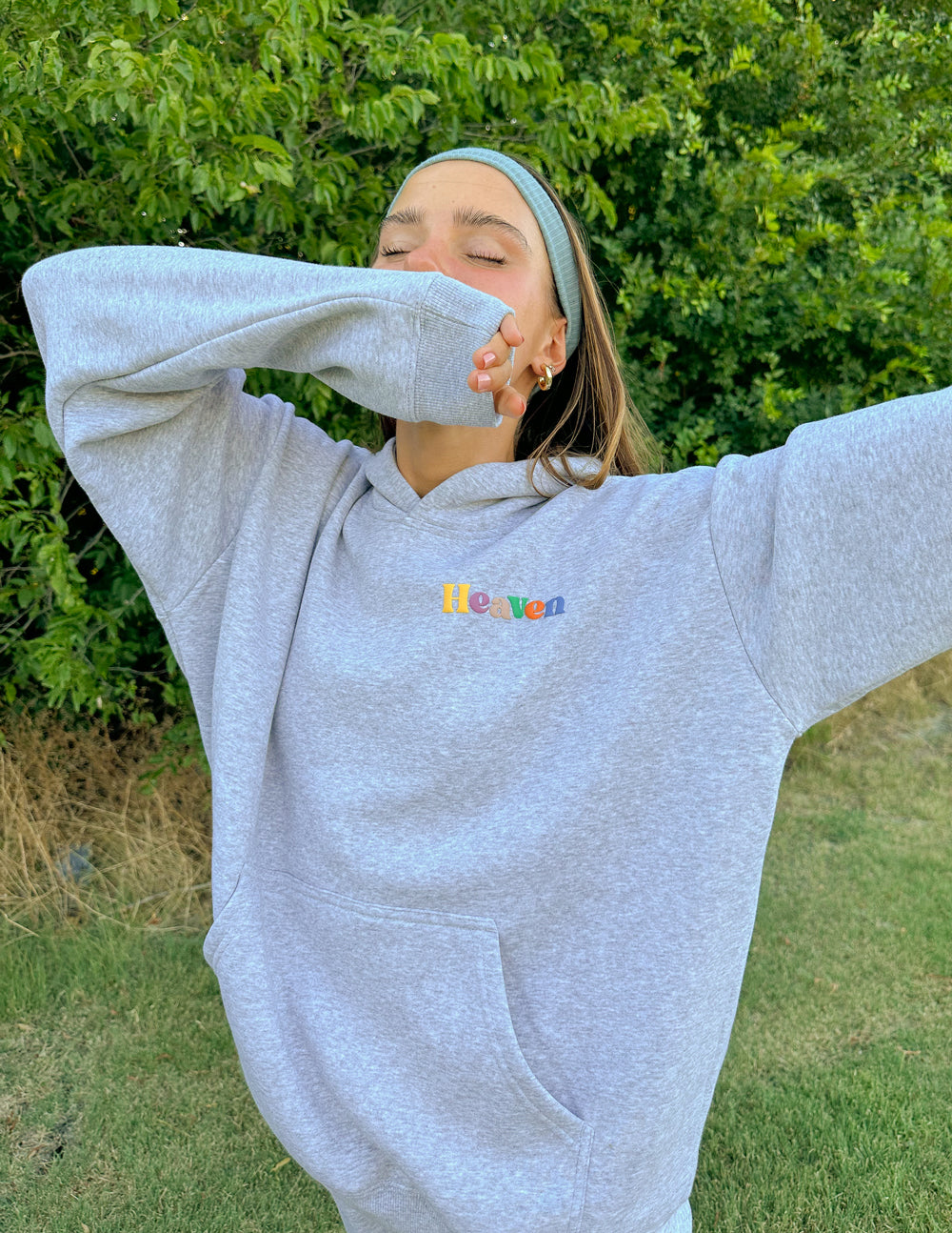 Heaven Heather Grey Unisex Hoodie from Elevated Faith