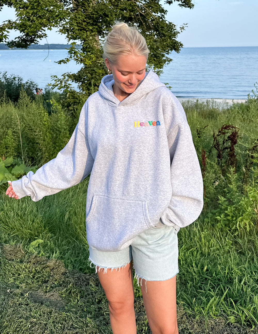 Heaven Heather Grey Unisex Hoodie from Elevated Faith
