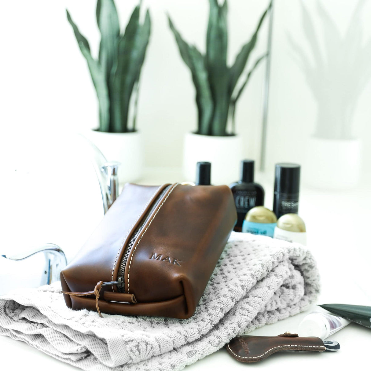 Heirloom Toiletry Bag All for American from Lifetime Leather Co.