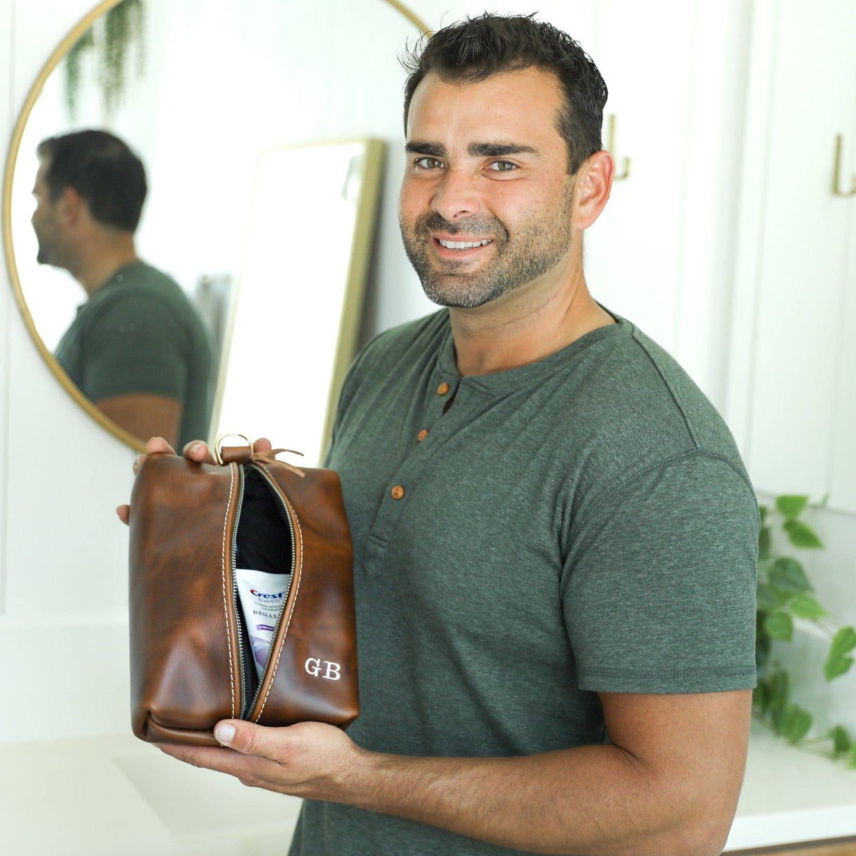 Heirloom Toiletry Bag All for American from Lifetime Leather Co.