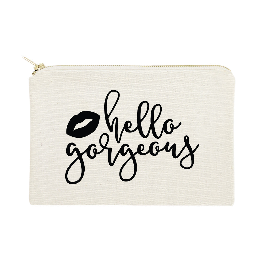 Hello Gorgeous Cotton Canvas Cosmetic Bag from The Cotton & Canvas Co.