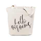 Hello Gorgeous Cotton Canvas Tote Bag from The Cotton & Canvas Co.