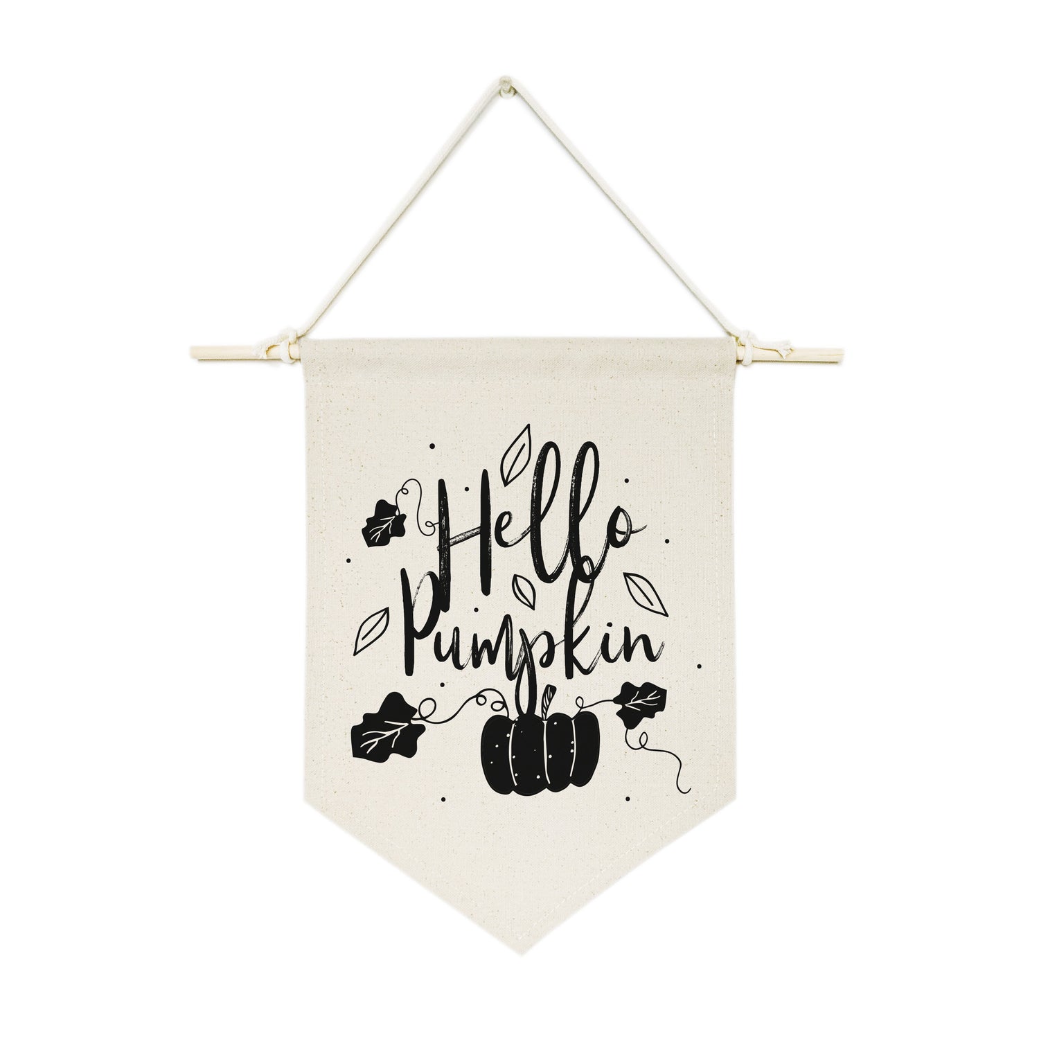 Hello Pumpkin Hanging Wall Banner from The Cotton & Canvas Co.