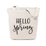 Hello Spring Cotton Canvas Tote Bag from The Cotton & Canvas Co.