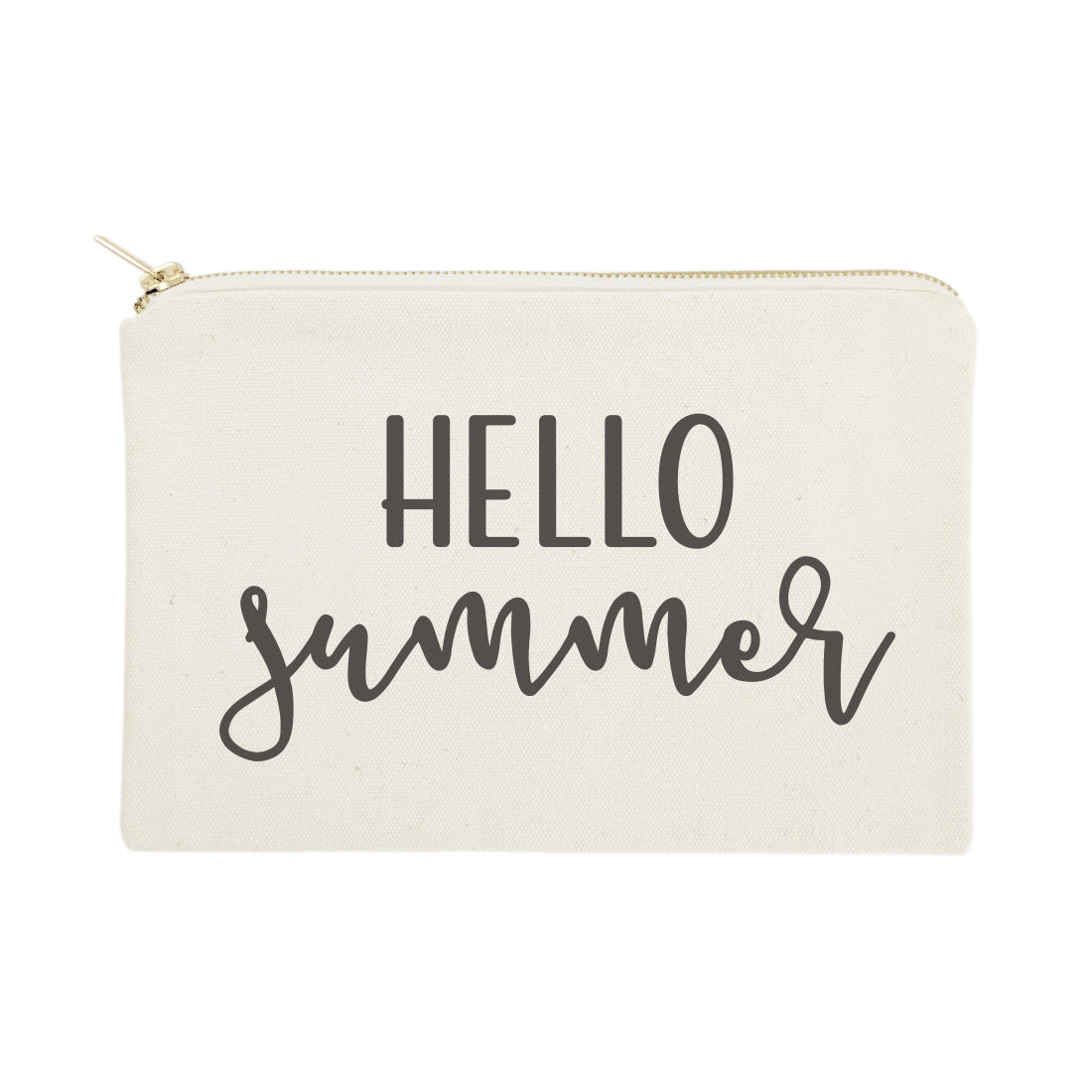 Hello Summer Cotton Canvas Cosmetic Bag from The Cotton & Canvas Co.