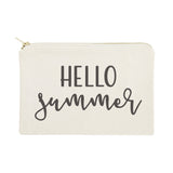 Hello Summer Cotton Canvas Cosmetic Bag from The Cotton & Canvas Co.