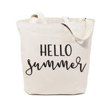 Hello Summer Cotton Canvas Tote Bag from The Cotton & Canvas Co.