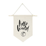 Hello World Hanging Wall Banner from The Cotton & Canvas Co.
