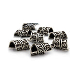 Rune Beard Rings - (Silver - 8) from Norse Tradesman