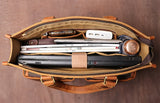 The Dagmar Leather Briefcase | Vintage Leather Messenger Bag from STEEL HORSE LEATHER