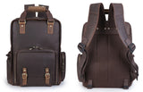 The Gaetano | Large Leather Backpack Camera Bag with Tripod Holder from STEEL HORSE LEATHER