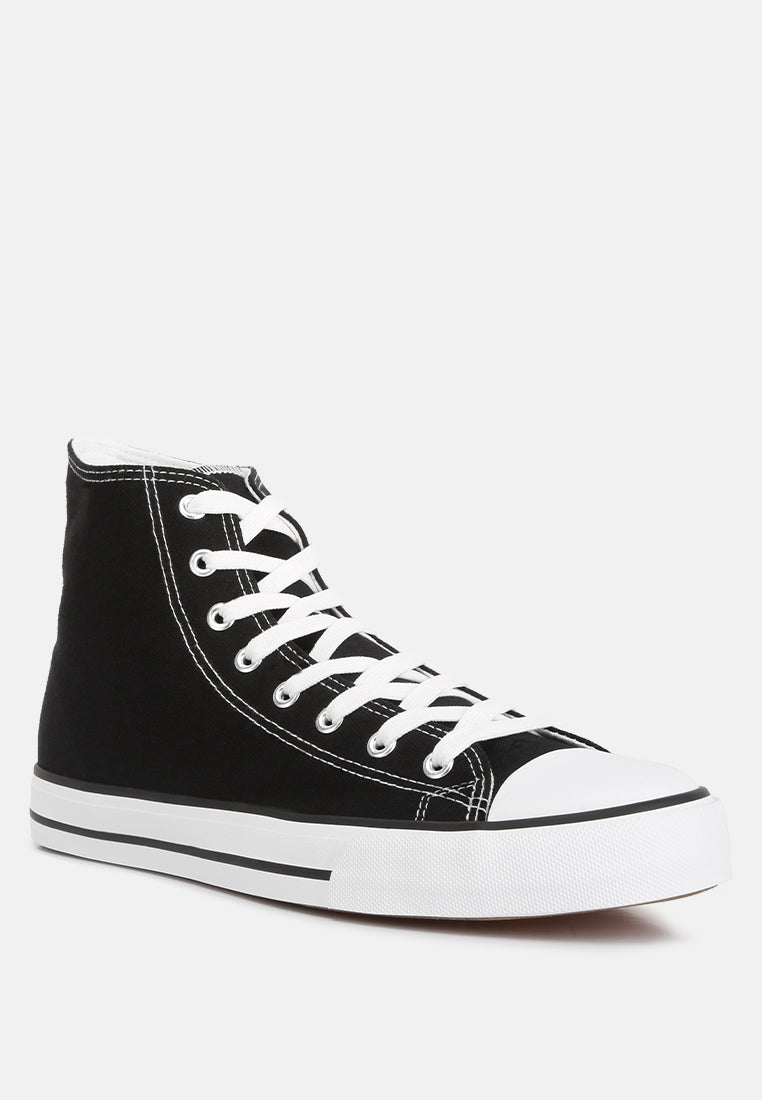 High Ankle Canvas Sneakers from London Rag International