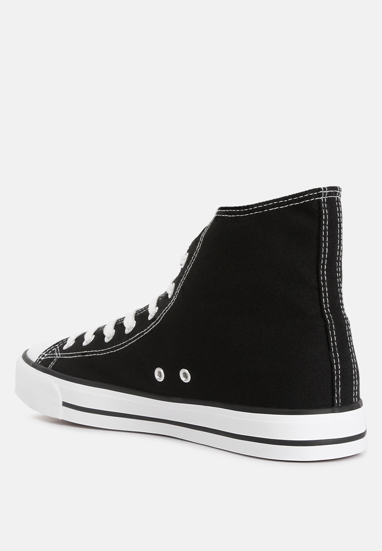 High Ankle Canvas Sneakers from London Rag International