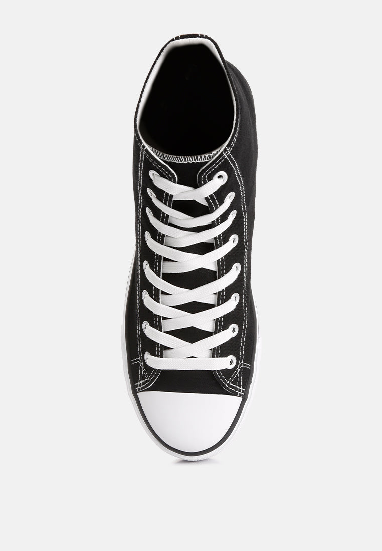 High Ankle Canvas Sneakers from London Rag International