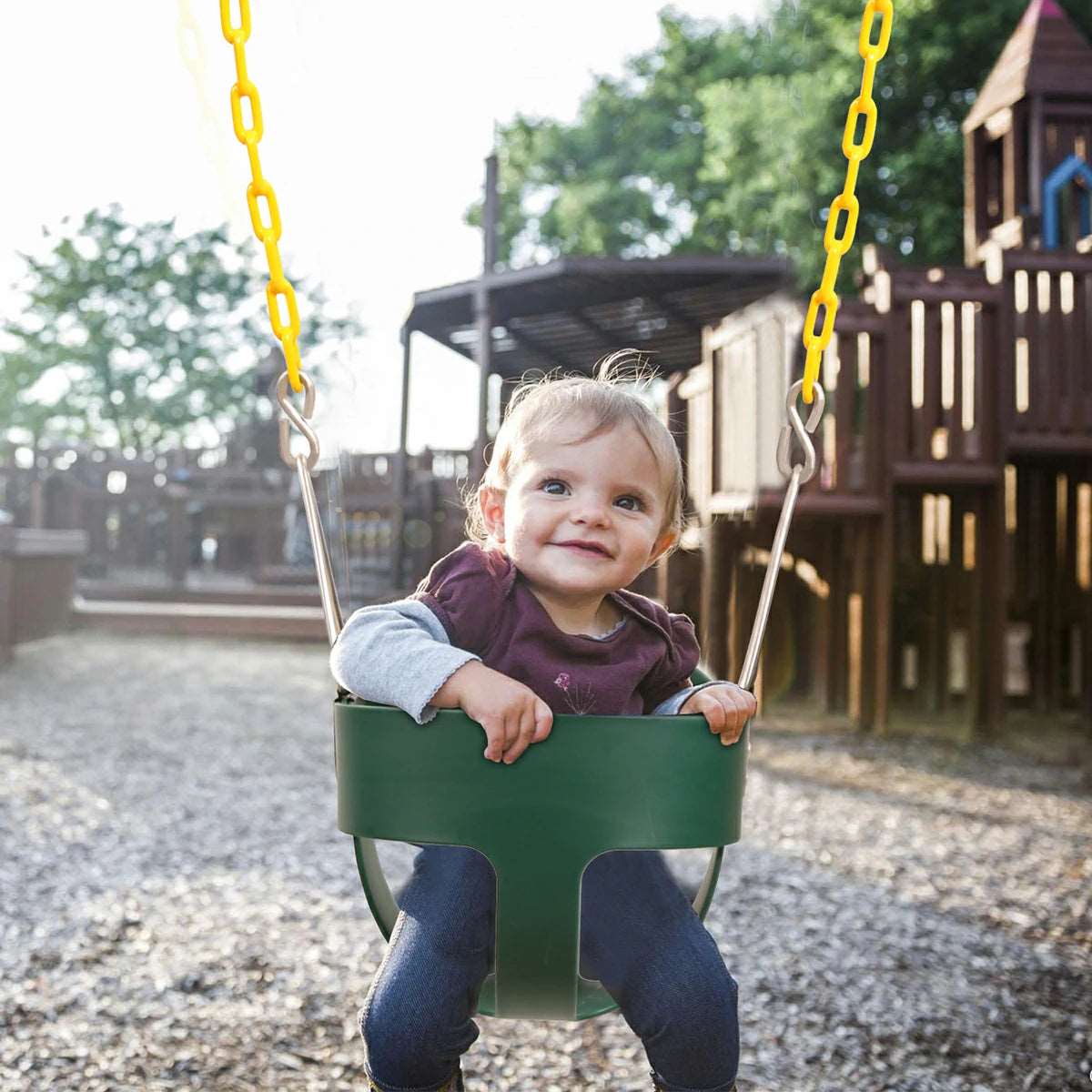 High Back Toddler Bucket Swing Seat with Coated Chains From Redcamp