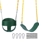 High Back Toddler Bucket Swing Seat with Coated Chains From Redcamp