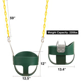 High Back Toddler Bucket Swing Seat with Coated Chains From Redcamp