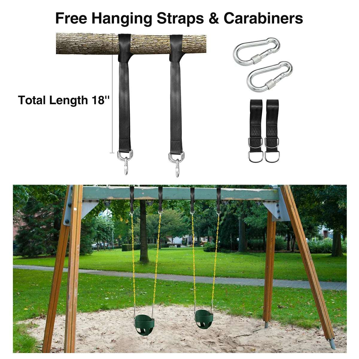 High Back Toddler Bucket Swing Seat with Coated Chains From Redcamp