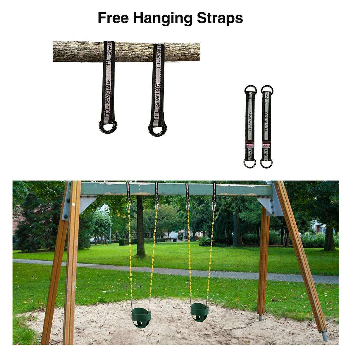 High Back Toddler Bucket Swing Seat with Coated Chains From Redcamp