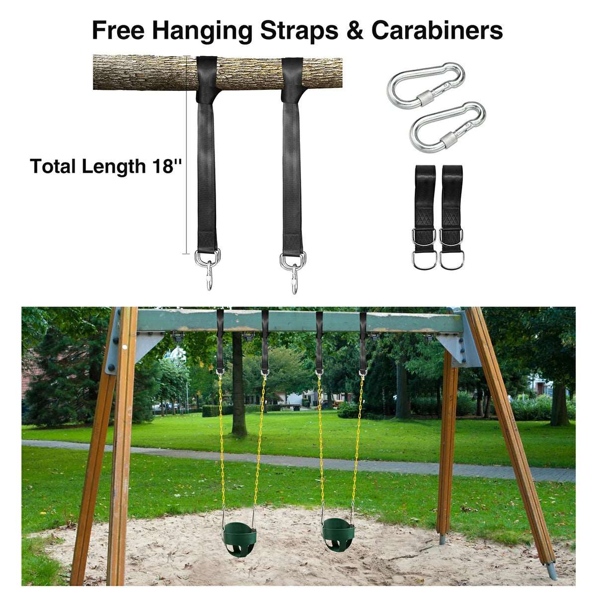 High Back Toddler Bucket Swing Seat with Coated Chains From Redcamp