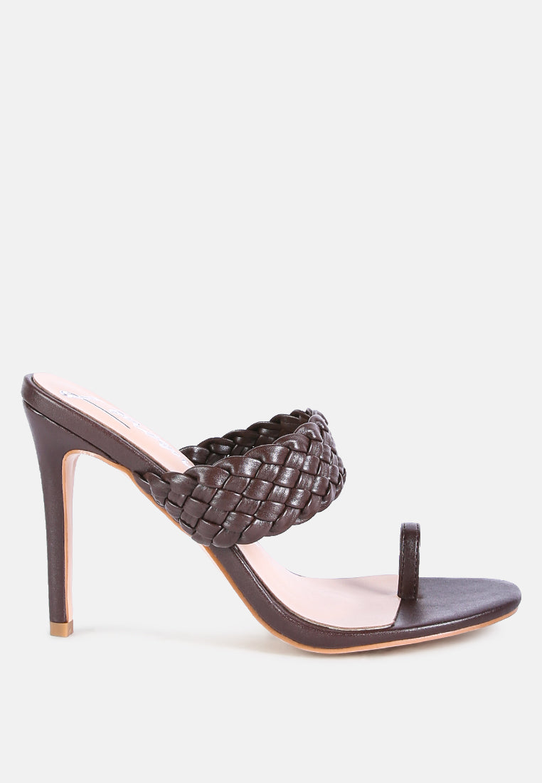 High Perks Woven Strap High Heels from London Rag International