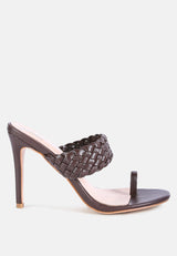 High Perks Woven Strap High Heels from London Rag International