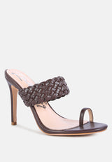 High Perks Woven Strap High Heels from London Rag International