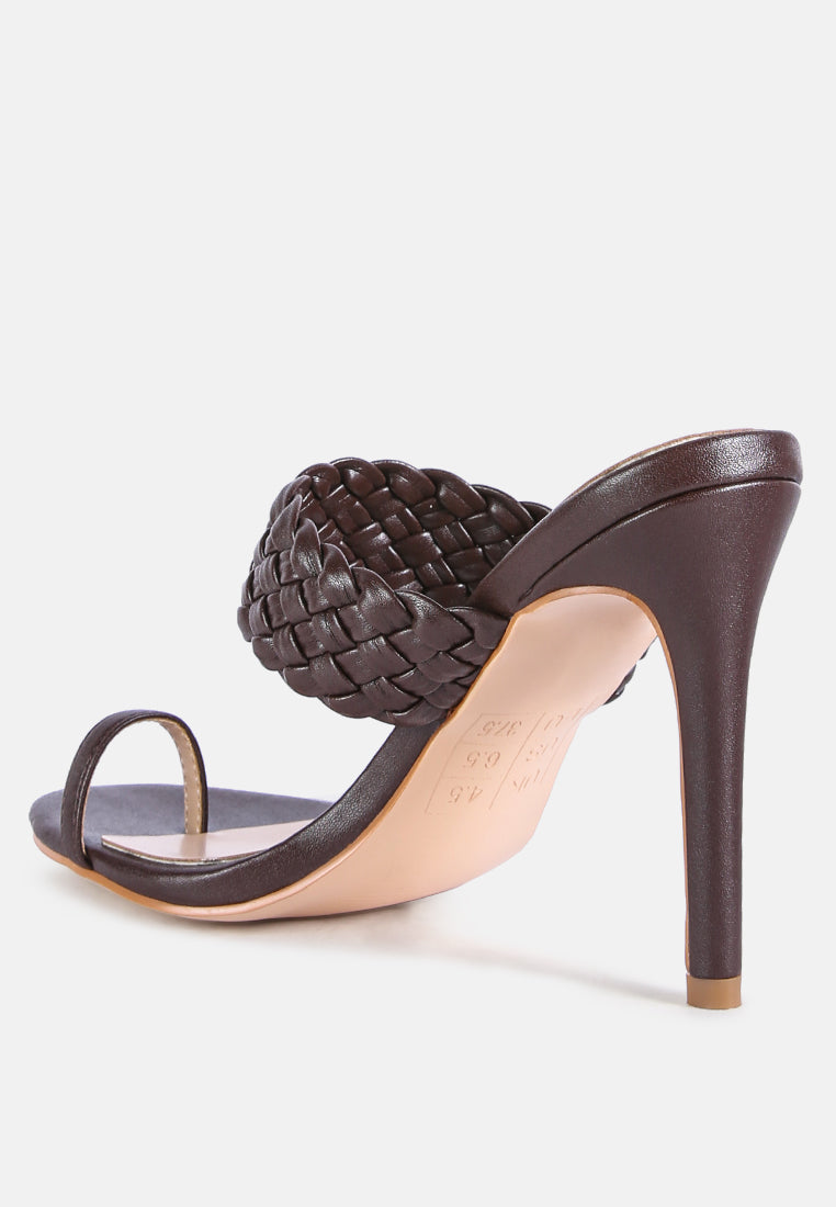 High Perks Woven Strap High Heels from London Rag International