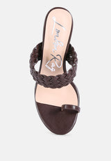 High Perks Woven Strap High Heels from London Rag International