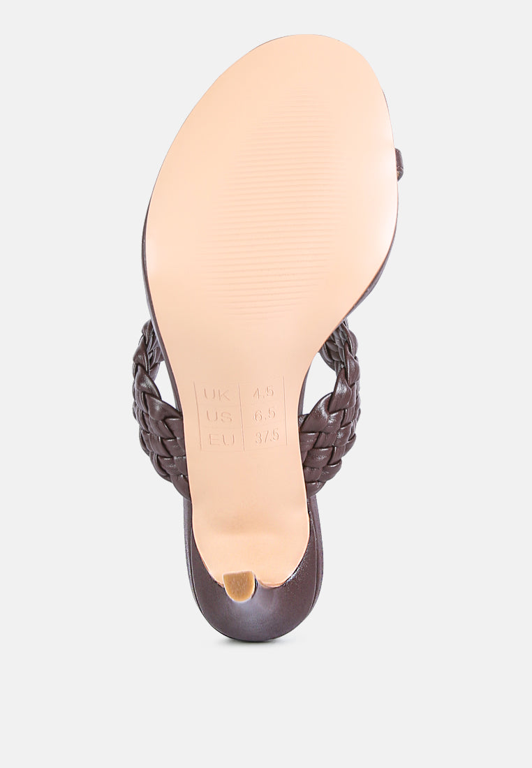 High Perks Woven Strap High Heels from London Rag International
