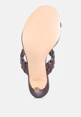 High Perks Woven Strap High Heels from London Rag International