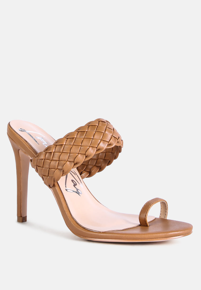 High Perks Woven Strap High Heels from London Rag International