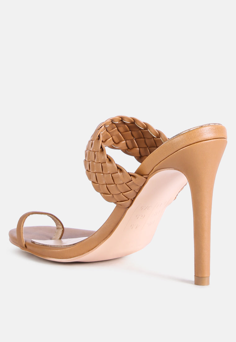 High Perks Woven Strap High Heels from London Rag International