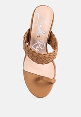 High Perks Woven Strap High Heels from London Rag International