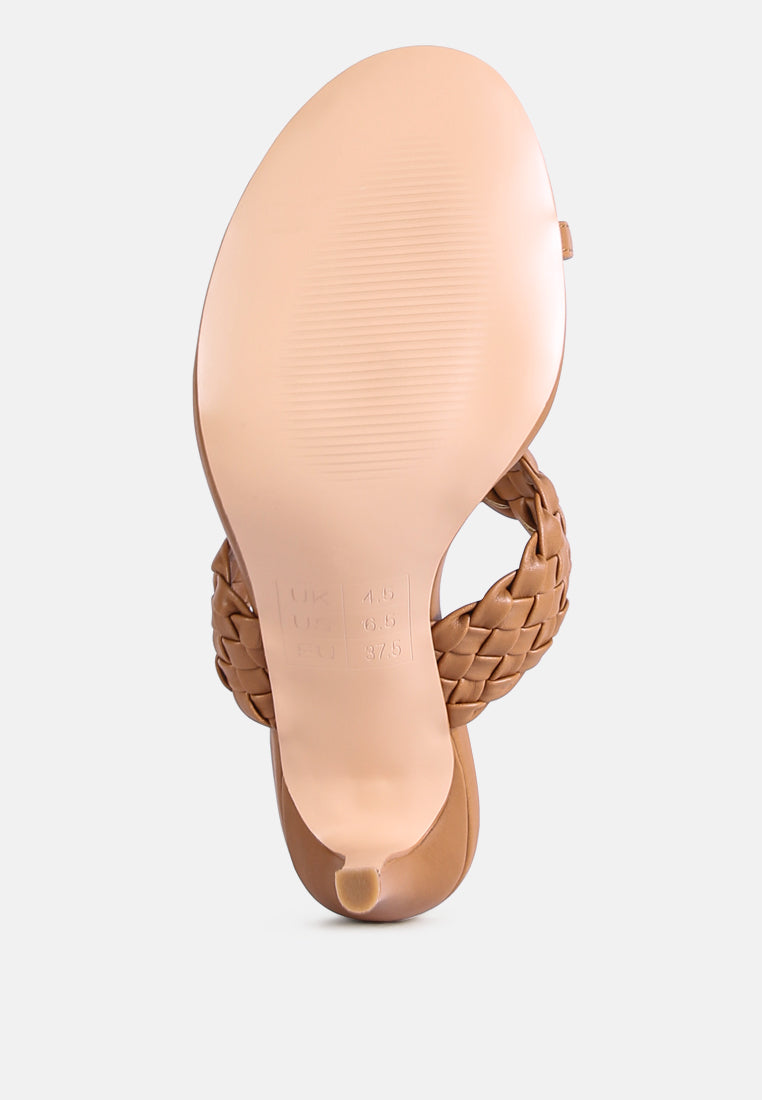 High Perks Woven Strap High Heels from London Rag International