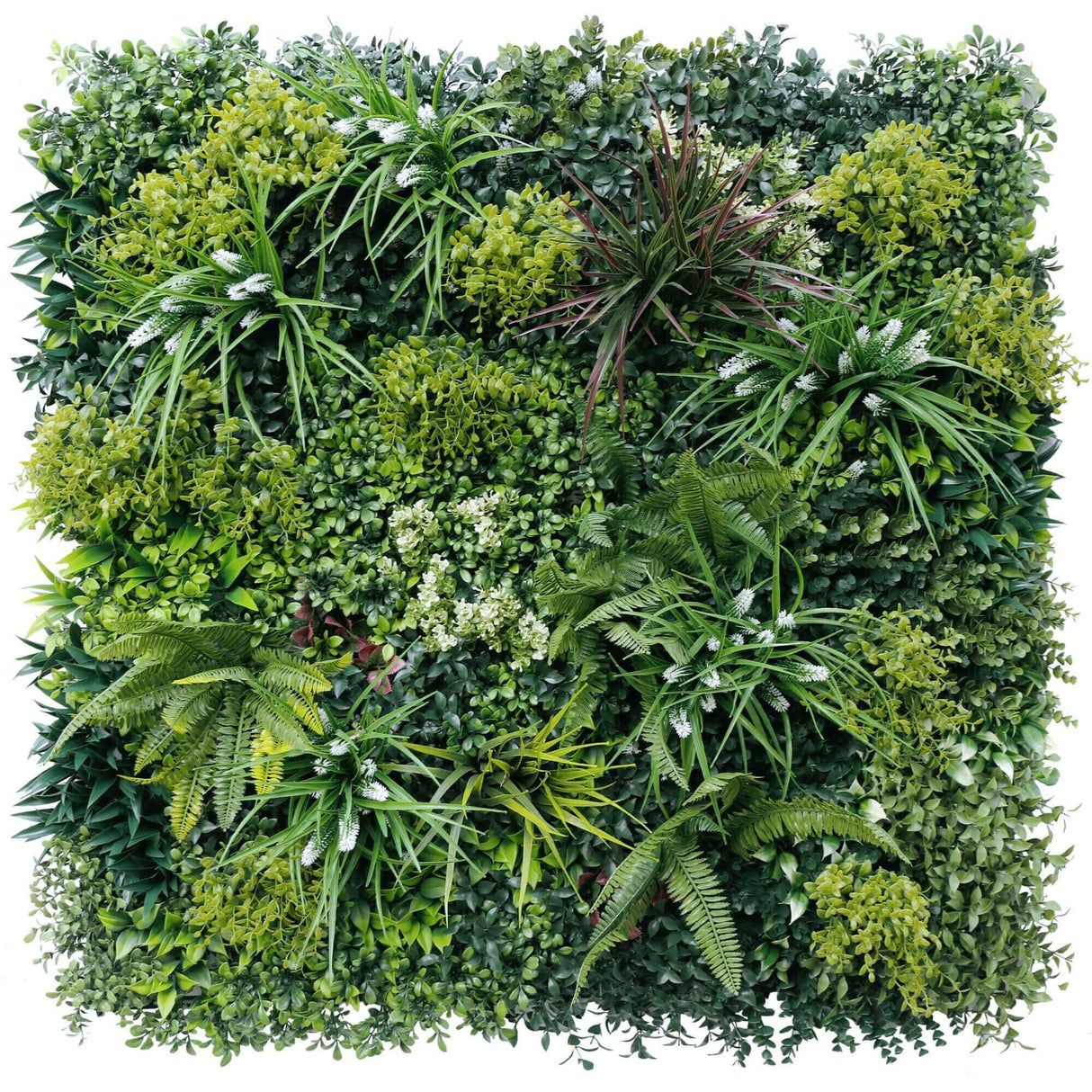 Ultra-Luxury Lush Spring Artificial Vertical Garden Green Wall 40" x 40" 11SQ FT Commercial Grade UV Resistant (Overstock Sale) from Designer Plants USA