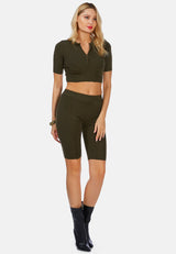 High Waist Biker Shorts from London Rag International from London Rag International