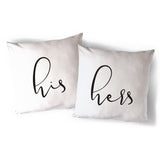 His and Hers Pillow Covers, 2-Pack from The Cotton & Canvas Co.