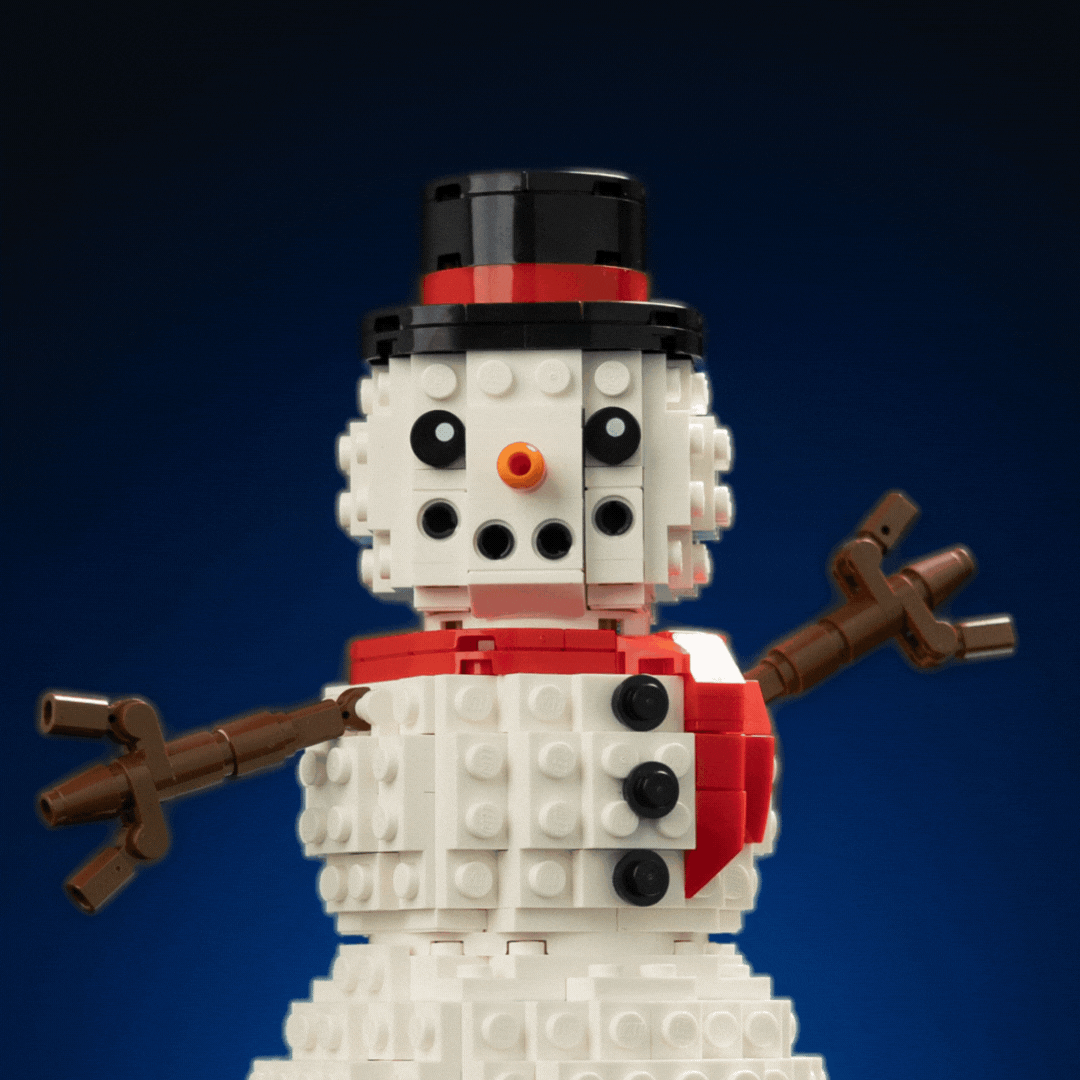 Holiday Snowman Scene from Bricker Builds