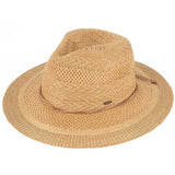 C.C Multi Pattern Suede String Band Panama Hat from Madeline Love