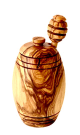 Olive Wood Honey Pot w/Honey Dipper from Choixe