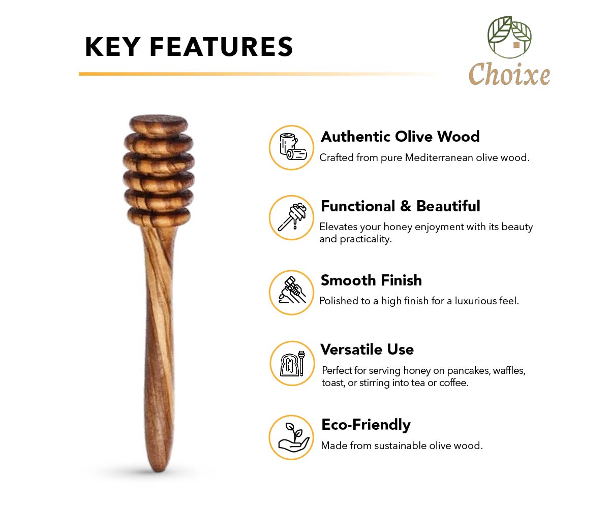 Olive Wood Honey Spoon from Choixe