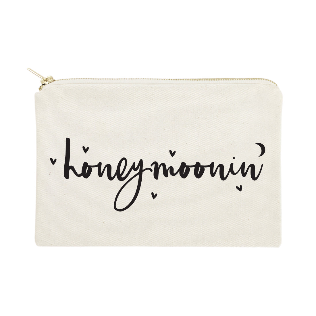 Honeymoonin' Cotton Canvas Cosmetic Bag from The Cotton & Canvas Co.