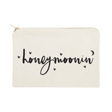 Honeymoonin' Cotton Canvas Cosmetic Bag from The Cotton & Canvas Co.