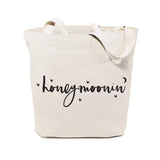 Honeymoonin' Wedding Cotton Canvas Tote Bag from The Cotton & Canvas Co.