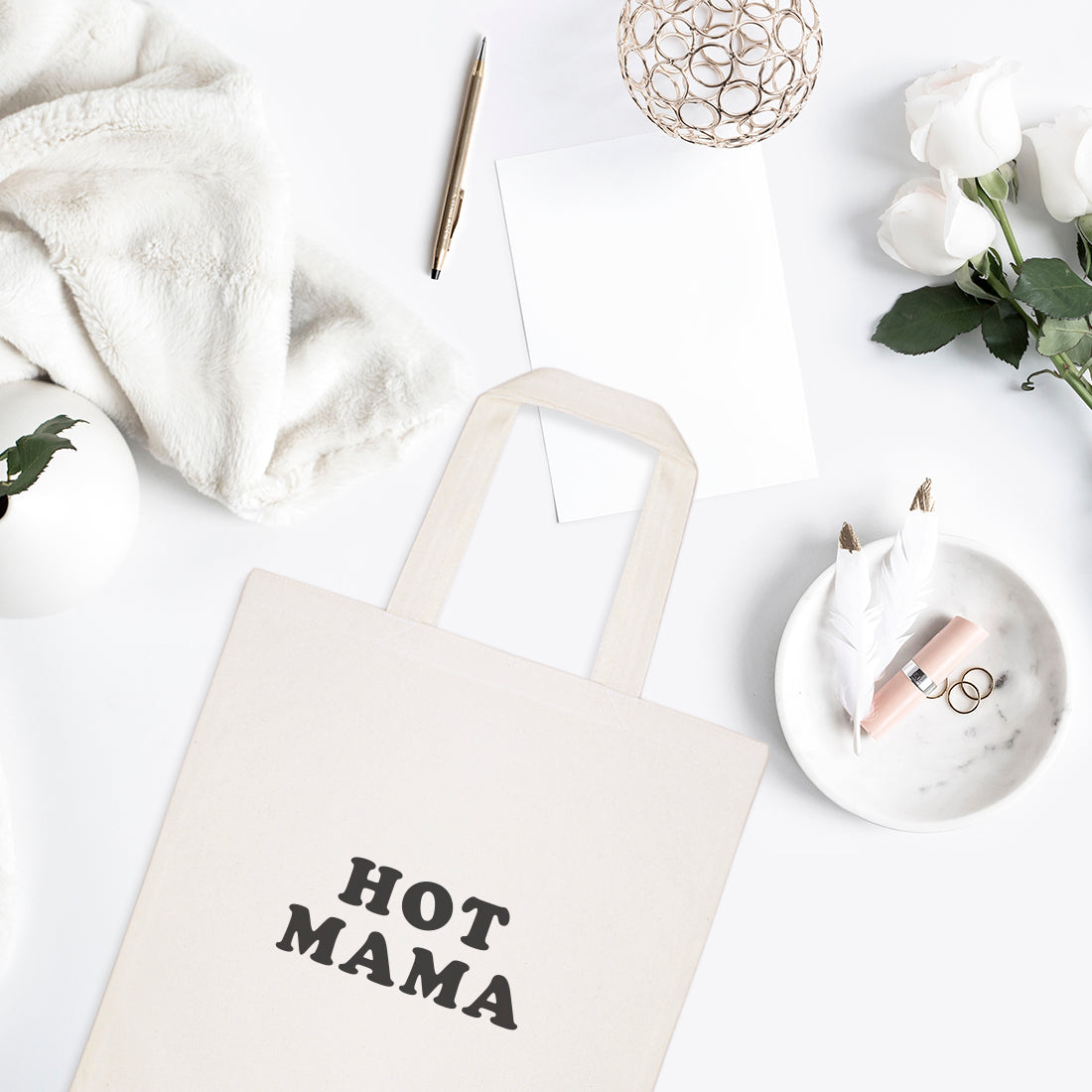 Hot Mama Cotton Canvas Tote Bag from The Cotton & Canvas Co.