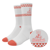 The Hot & Fresh | Pizza Box Heel Hammock™ Crew Socks from Shinesty
