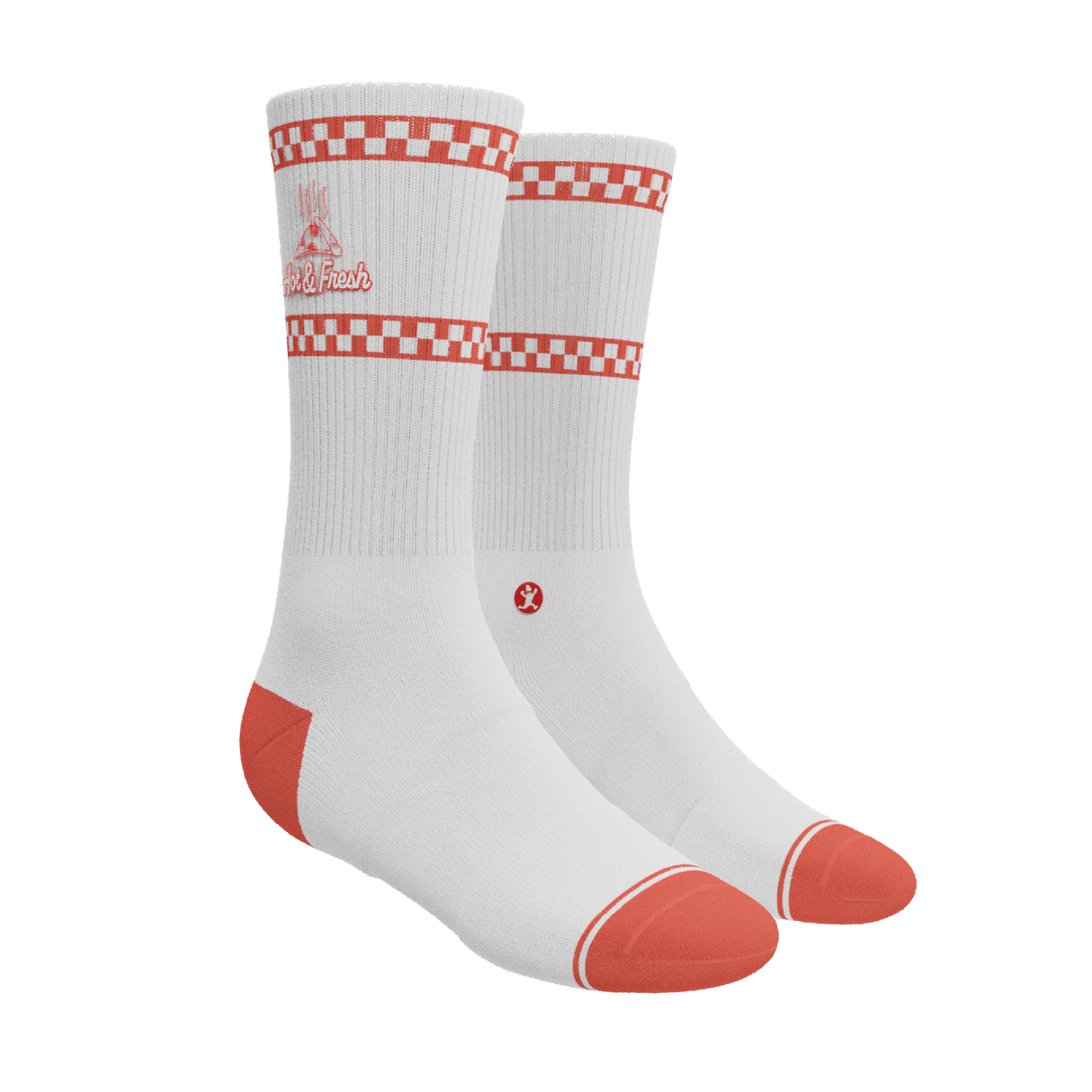 The Hot & Fresh | Pizza Box Heel Hammock™ Crew Socks from Shinesty